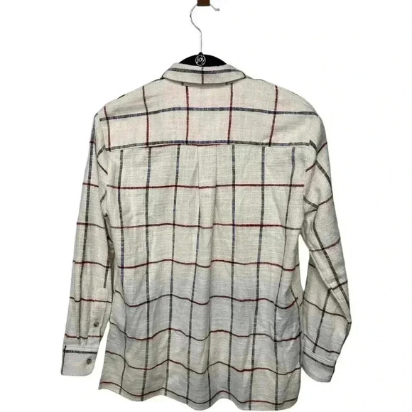 Madewell Women’s Flannel Oversized Ex-Boyfriend Shirt Windowpane, XS - Picture 3 of 9